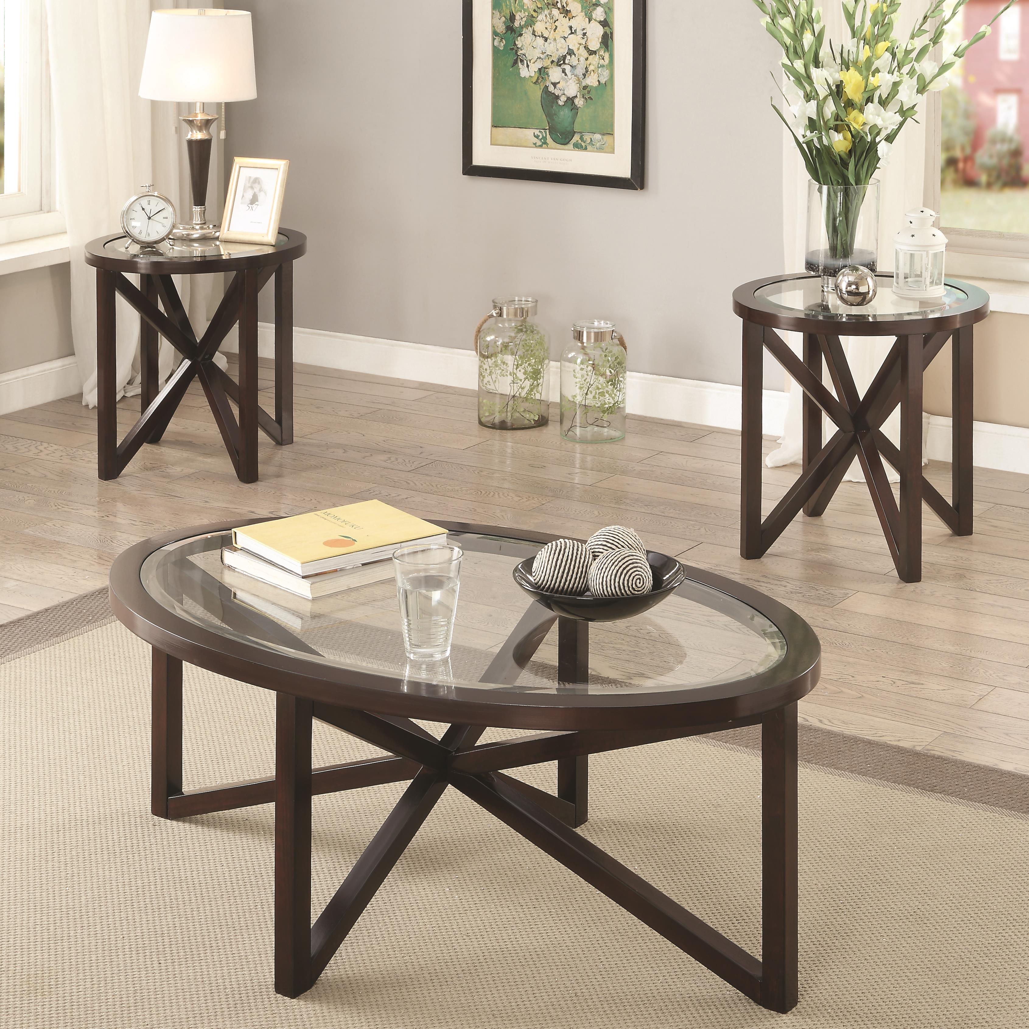 Coaster Occasional Table Sets 701004 3 Piece Accent Table Set Northeast Factory Direct